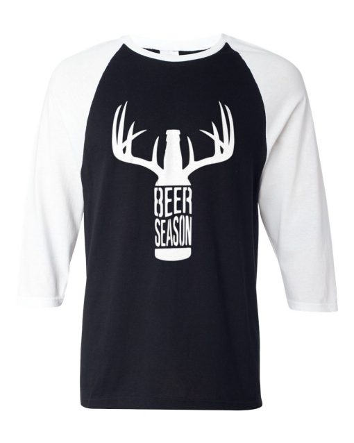 BEER SEASON Black White Raglan T shirts