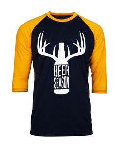 BEER SEASON Black Yellow Raglan T shirts