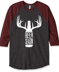 BEER SEASON Grey Brown Raglan T shirts