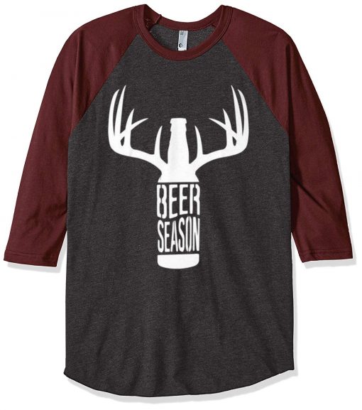 BEER SEASON Grey Brown Raglan T shirts