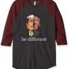 Be Different Grey Brown Raglan T shirts