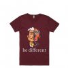 Be Different Maroon T shirts