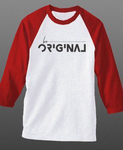 Be Original White Red Raglan T shirts