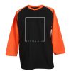 Bottom Line Black Orange Raglan T shirt