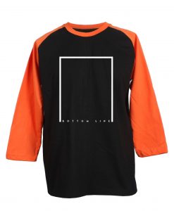 Bottom Line Black Orange Raglan T shirt