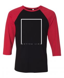 Bottom Line Black Red Raglan T shirts