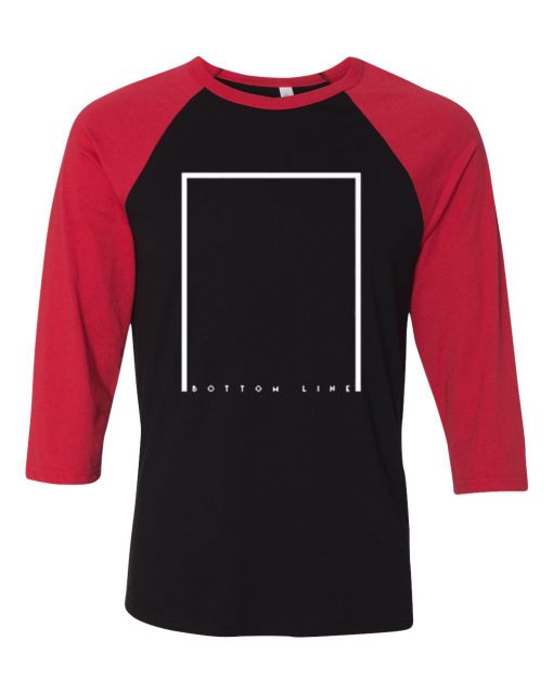 Bottom Line Black Red Raglan T shirts