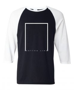 Bottom Line Black White Raglan T shirt