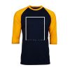 Bottom Line Black Yellow Raglan T shirts