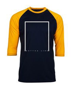 Bottom Line Black Yellow Raglan T shirts