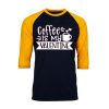 Coffe Is My Valentine Black Yellow Raglan Tees