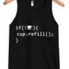 Coffee Refill Code Black Tank Top