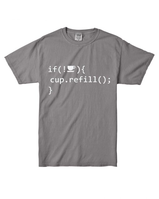 Coffee Refill Code Shoft Grey T-Shirt