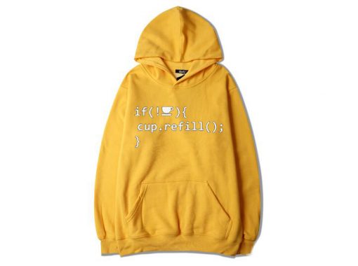 Coffee Refill Code Yellow Hoodie