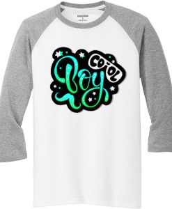 Cool Boy White Grey Raglan T shirts