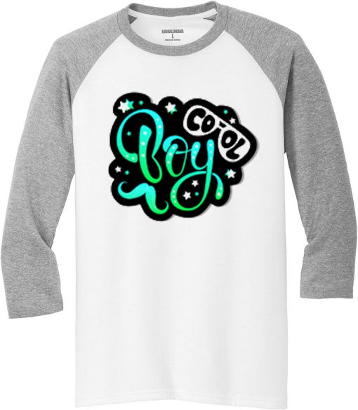 Cool Boy White Grey Raglan T shirts