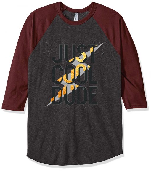 Cool Dude Grey Brown Raglan T shirts