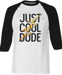 Cool Dude White Black Raglan T shirts