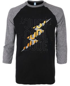 Coold Dude Black Grey Raglan Tshirts