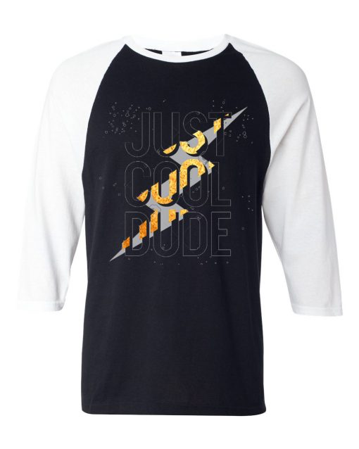 Coold Dude Black White Raglan Tshirts