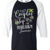 Couples Trip Double Date Jamaica Black White Raglan T shirts