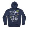 Couples Trip Double Date Jamaica Blue Navy Back Hoodie