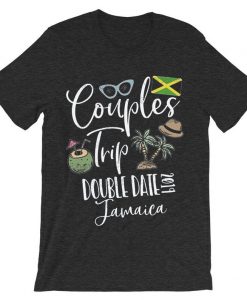 Couples Trip Double Date Jamaica Grey Asphalt T-Shirt