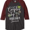 Couples Trip Double Date Jamaica Grey Brown Raglan T shirts