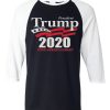 Donald Trump president 2020 Keep American Great Again BW Raglan T shirts