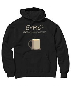 E=mc2 Coffee Energy Milk Black Hoodie