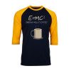 E=mc2 Coffee Energy Milk Black Yellow Raglan T shirts