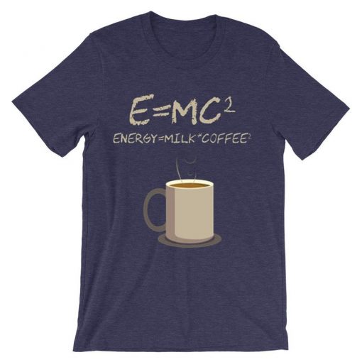 E=mc2 Coffee Energy Milk Purple T shirts