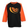 Fresh Black Orange Raglan Tshirts