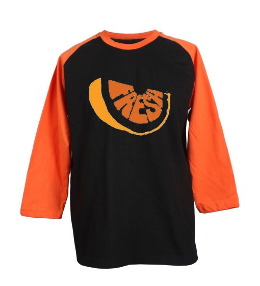 Fresh Black Orange Raglan Tshirts