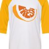 Fresh White Yellow Raglan Tshirts