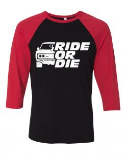 GO RIDE Black Red Raglan T shirts