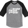 GO RIDE Black Grey Raglan T shirts