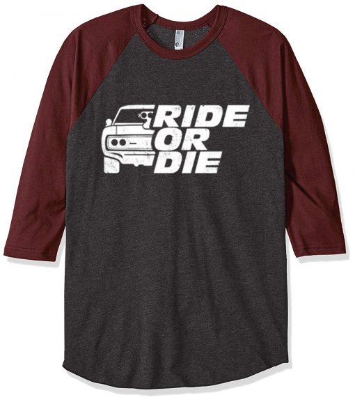 GO RIDE Grey Brown Raglan T shirts