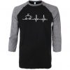 Graphic Coffee Black Grey Raglan T shirts