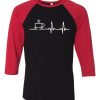 Graphic Coffee Black Red Raglan T shirts