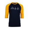 Graphic Coffee Black Yellow Raglan T shirts