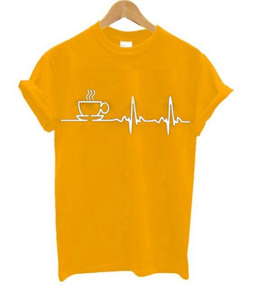 Graphic Coffee Yellow T shirts