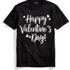 Happy Valentine Days Black T shirts