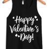 Happy Valentine Days Black Tank Top