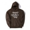 Happy Valentine Days Brown Hoodie