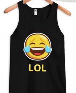 LOL Emticon Black Tank Top