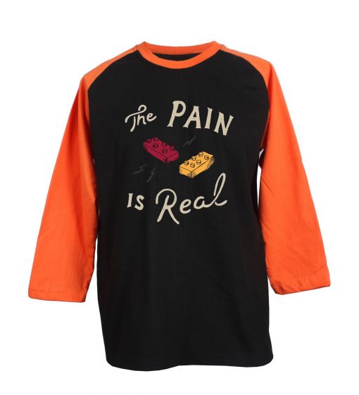 The Pain Is Real Blue Black Orange Raglan T shirts