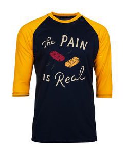 The Pain Is Real Blue Black Yellow Raglan T shirts