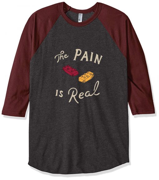 The Pain Is Real Grey Brown Raglan T shirts