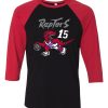 Toronto Raptors Vince Carter 15 Black Red Raglan T shirts